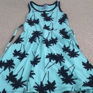 Girls Greens Palm Tree Dress.